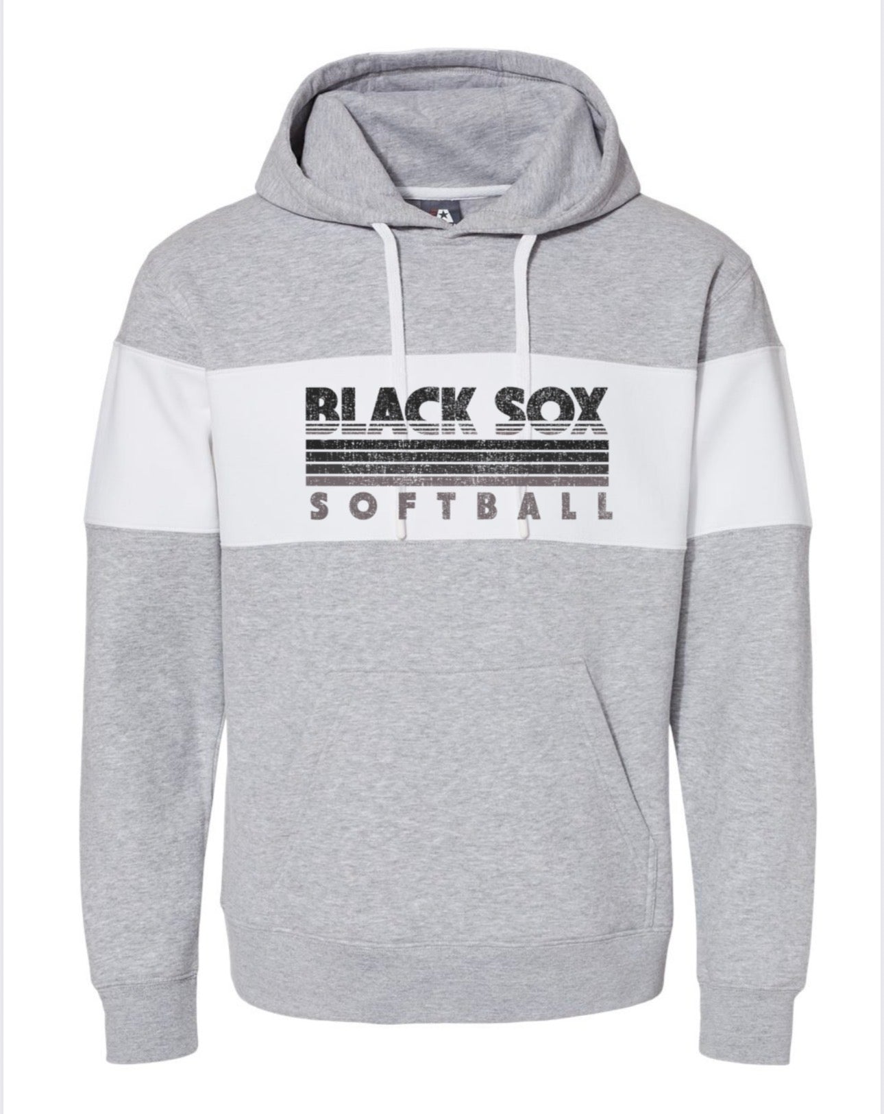 J. America Varsity Fleece Colorblocked Hooded Sweatshirt