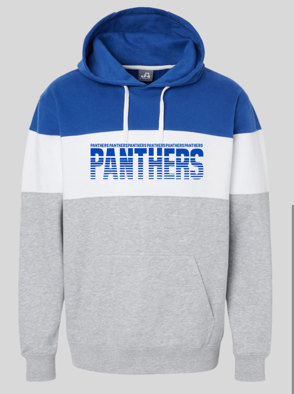 J. America Varsity Fleece Colorblocked Hooded Sweatshirt