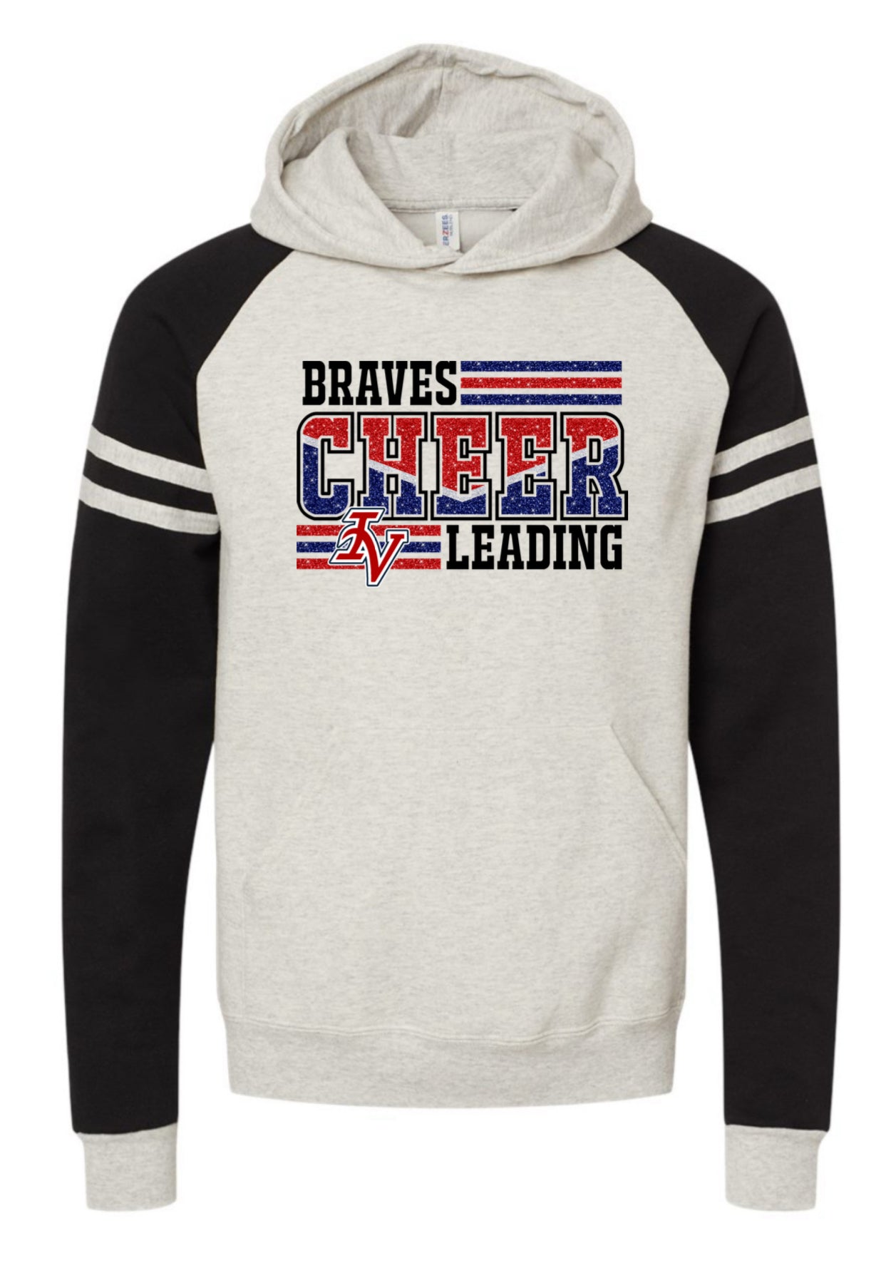 JERZEES Nublend® Varsity Colorblocked Raglan Hooded Sweatshirt