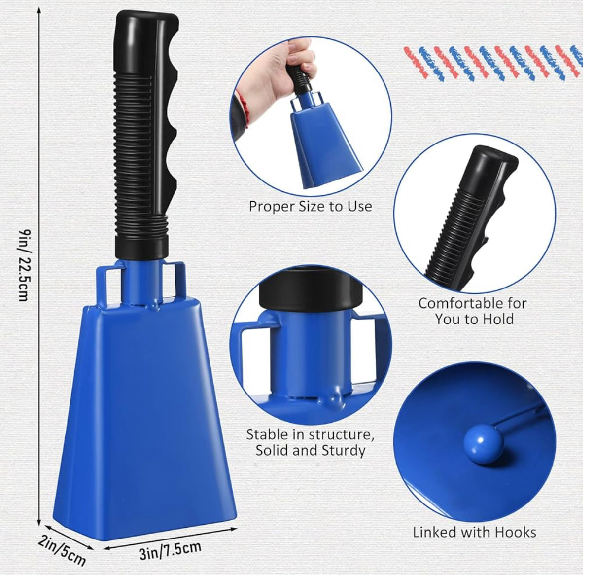 Large Cowbell with handle- BT Style ๐๐ฉถ