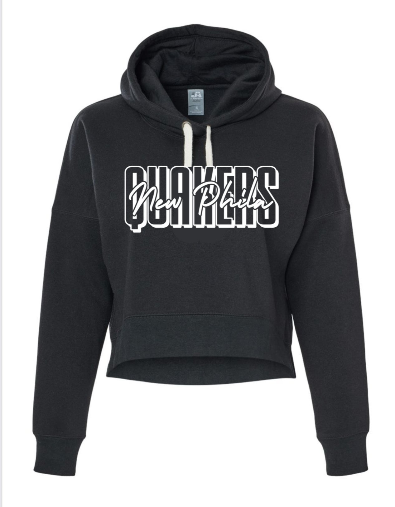 J. America Women's Crop Hooded Sweatshirt