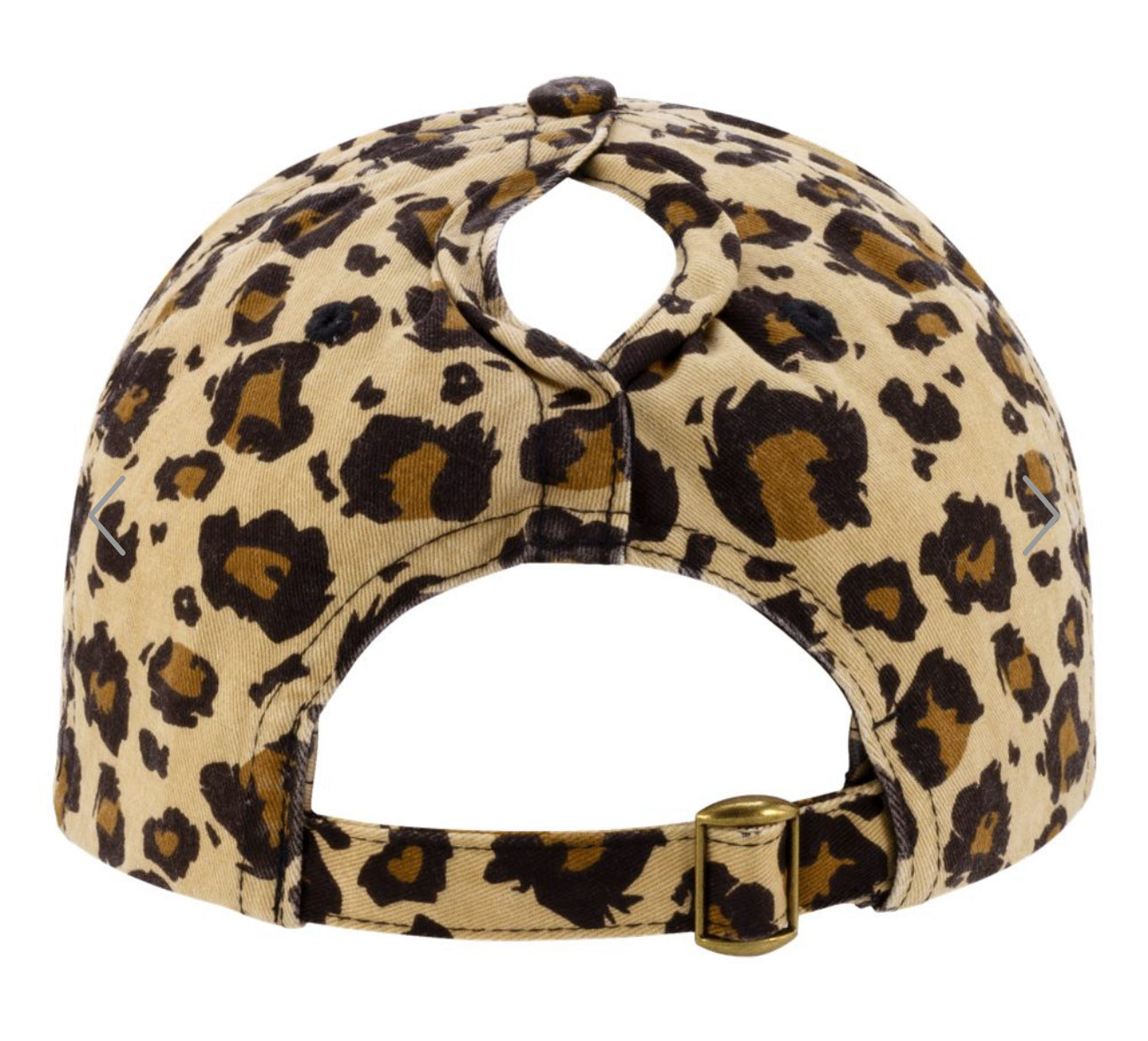 Women's Garment-Washed Fashion Print Ponytail Cap - HATTIE