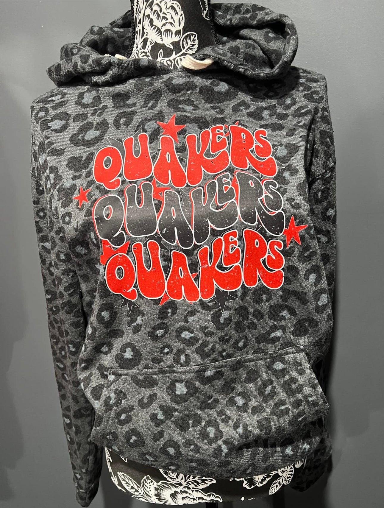 NP Black leopard Hoodie