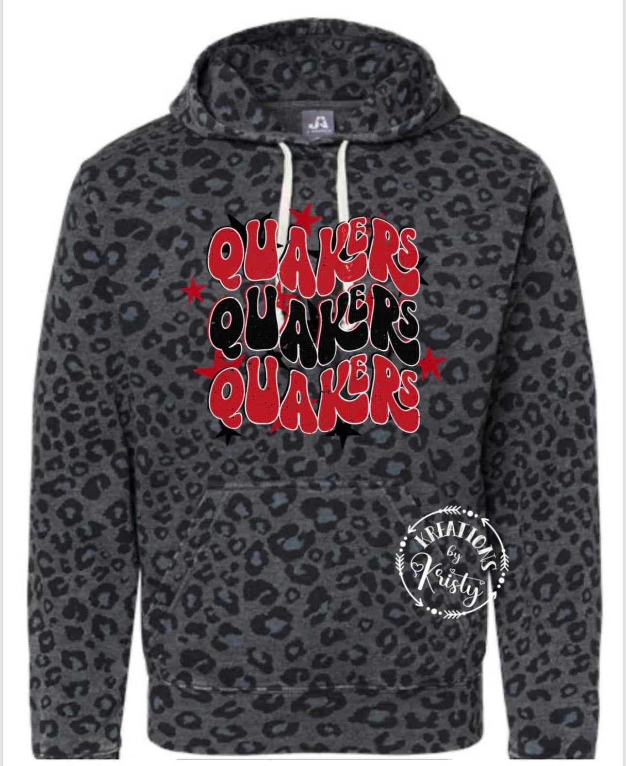 NP Black leopard Hoodie