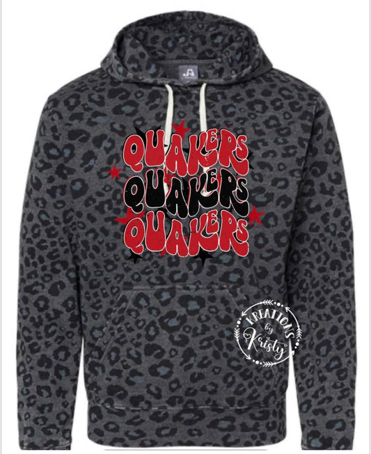 NP Black leopard Hoodie