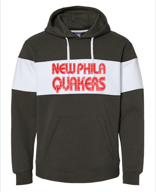 J. America Varsity Fleece Colorblocked Hooded Sweatshirt