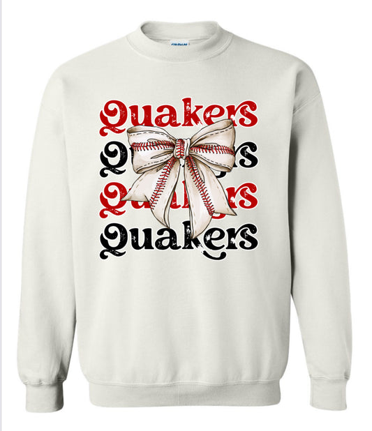 Quakers Baseball Bow