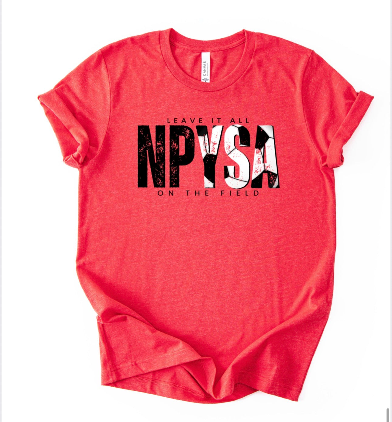 Heather Red Bella Canvas Tee