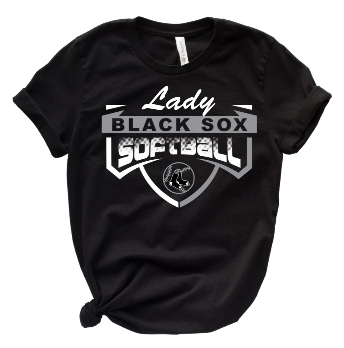 Youth-Lady Black Sox Softball Tee