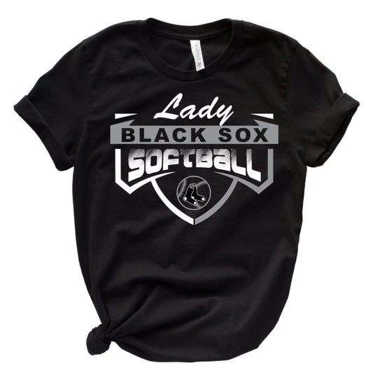 Youth-Lady Black Sox Softball Tee