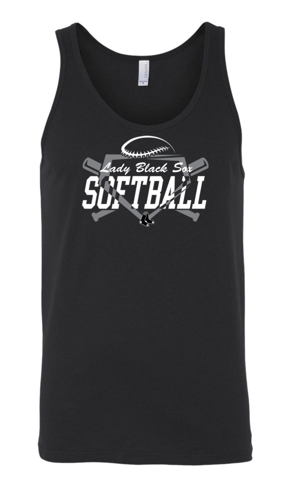 Youth- Lady Black Sox softball tank
