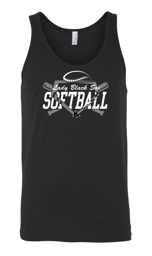 Youth- Lady Black Sox softball tank