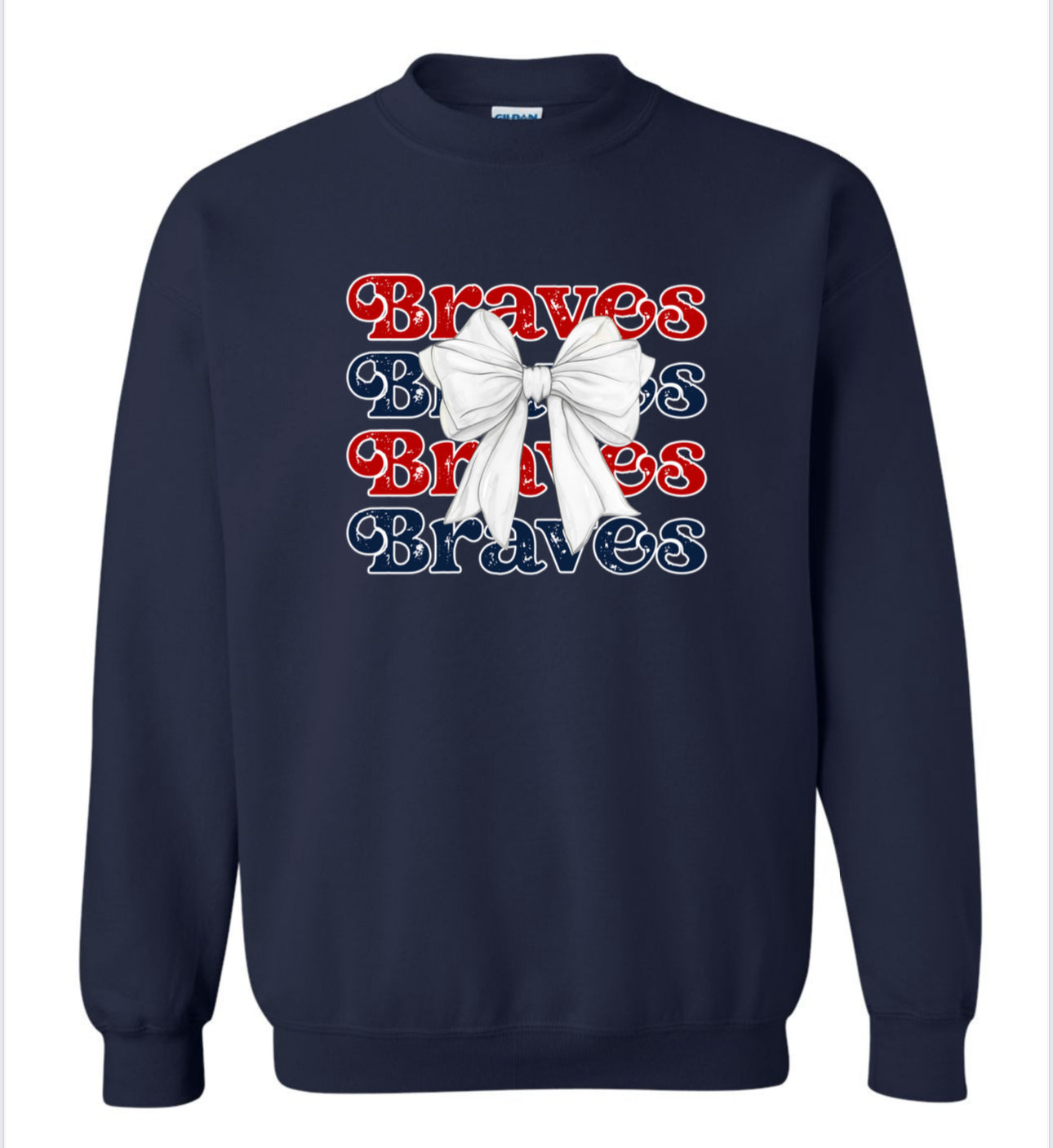 Toddler Braves Bow ❤️💙