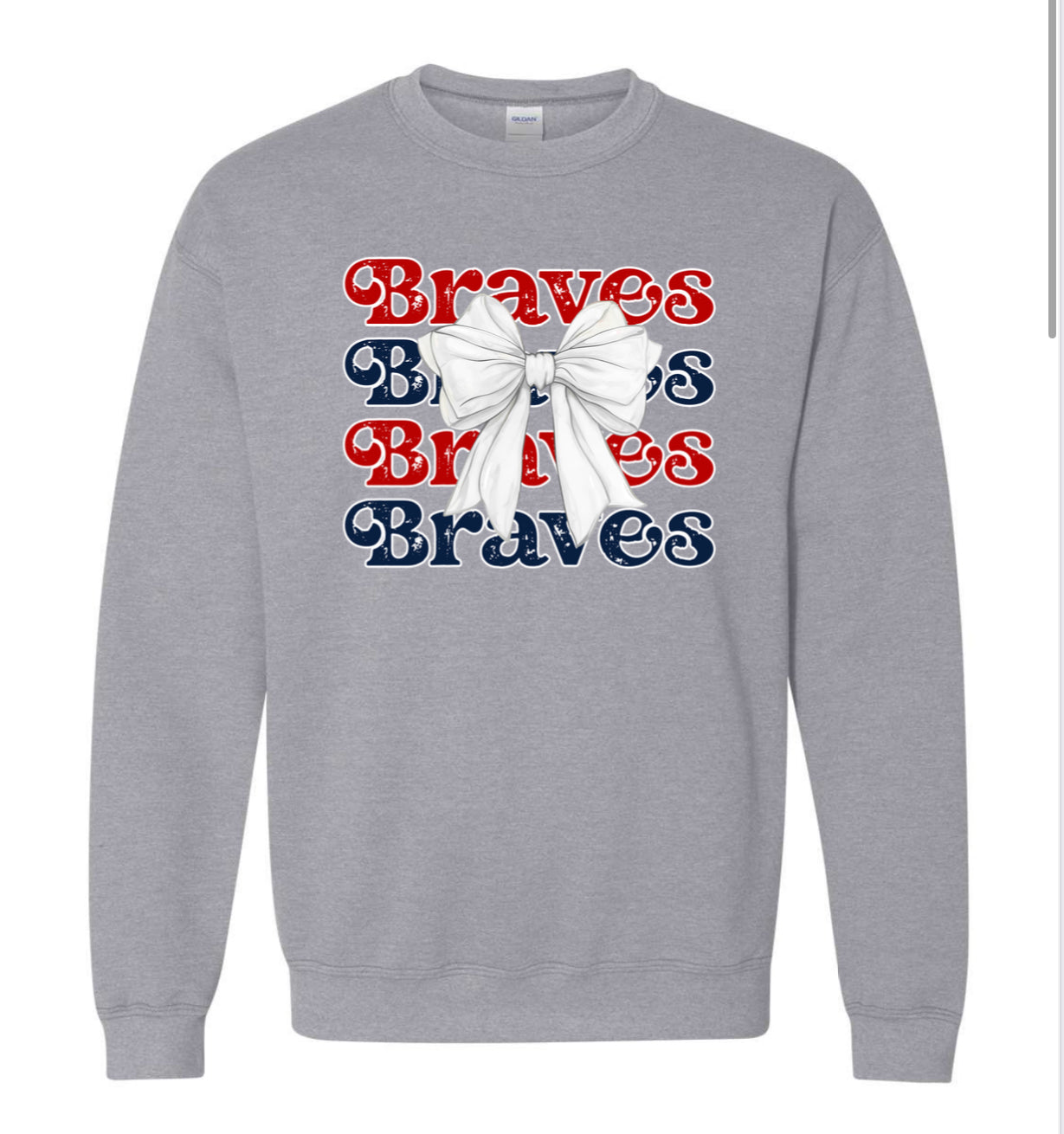 Toddler Braves Bow ❤️💙