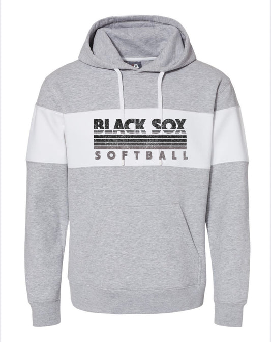 J. America Varsity Fleece Colorblocked Hooded Sweatshirt