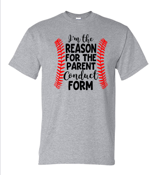 Parent conduct form ⚾️