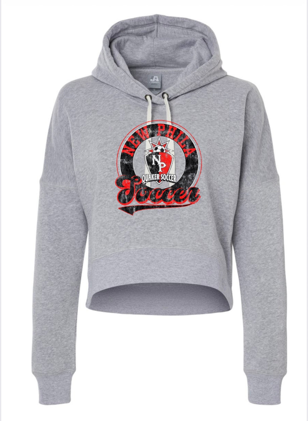 J. America Women's Crop Hooded Sweatshirt