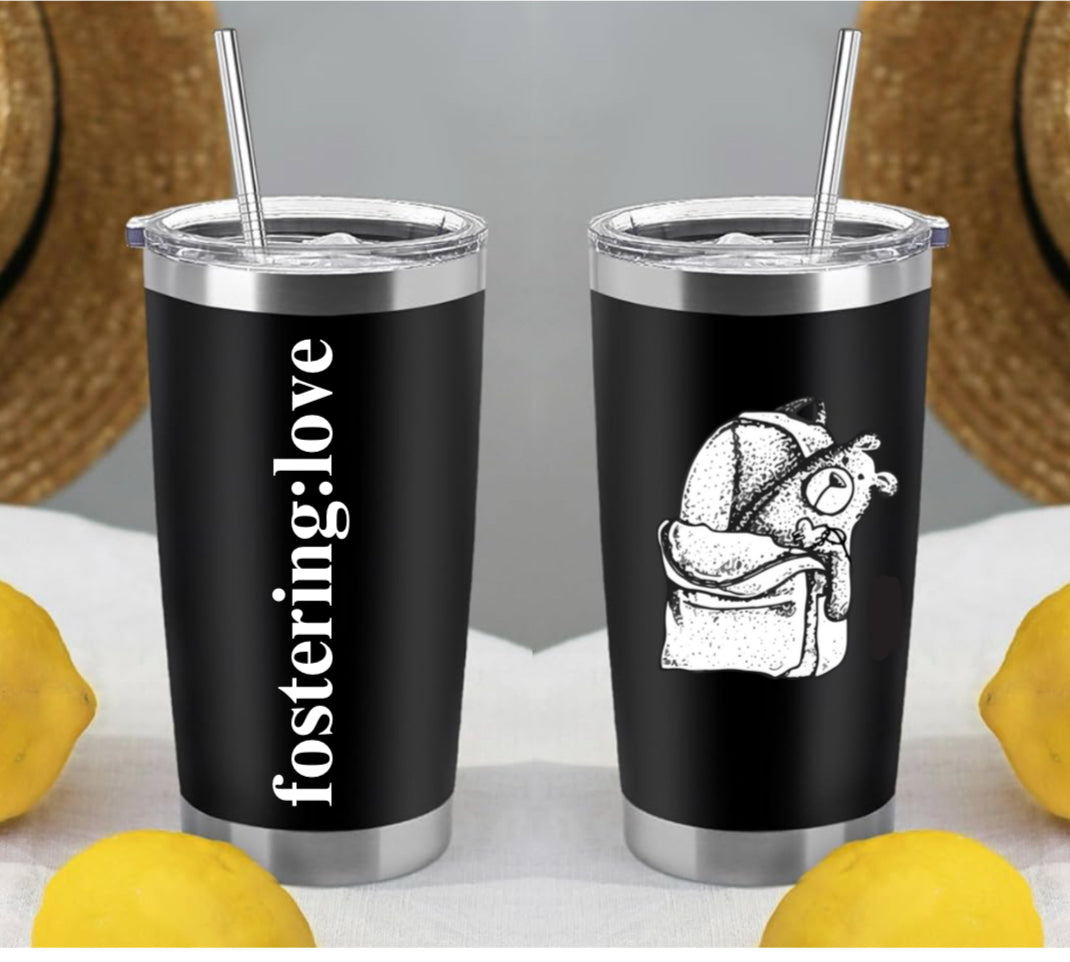 20 Oz Insulated Coffee Tumbler with Lid and Straw