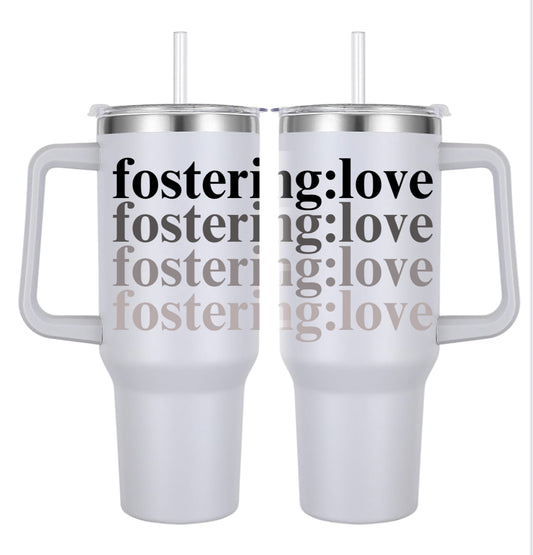 40 oz Tumbler with Handle and Straw