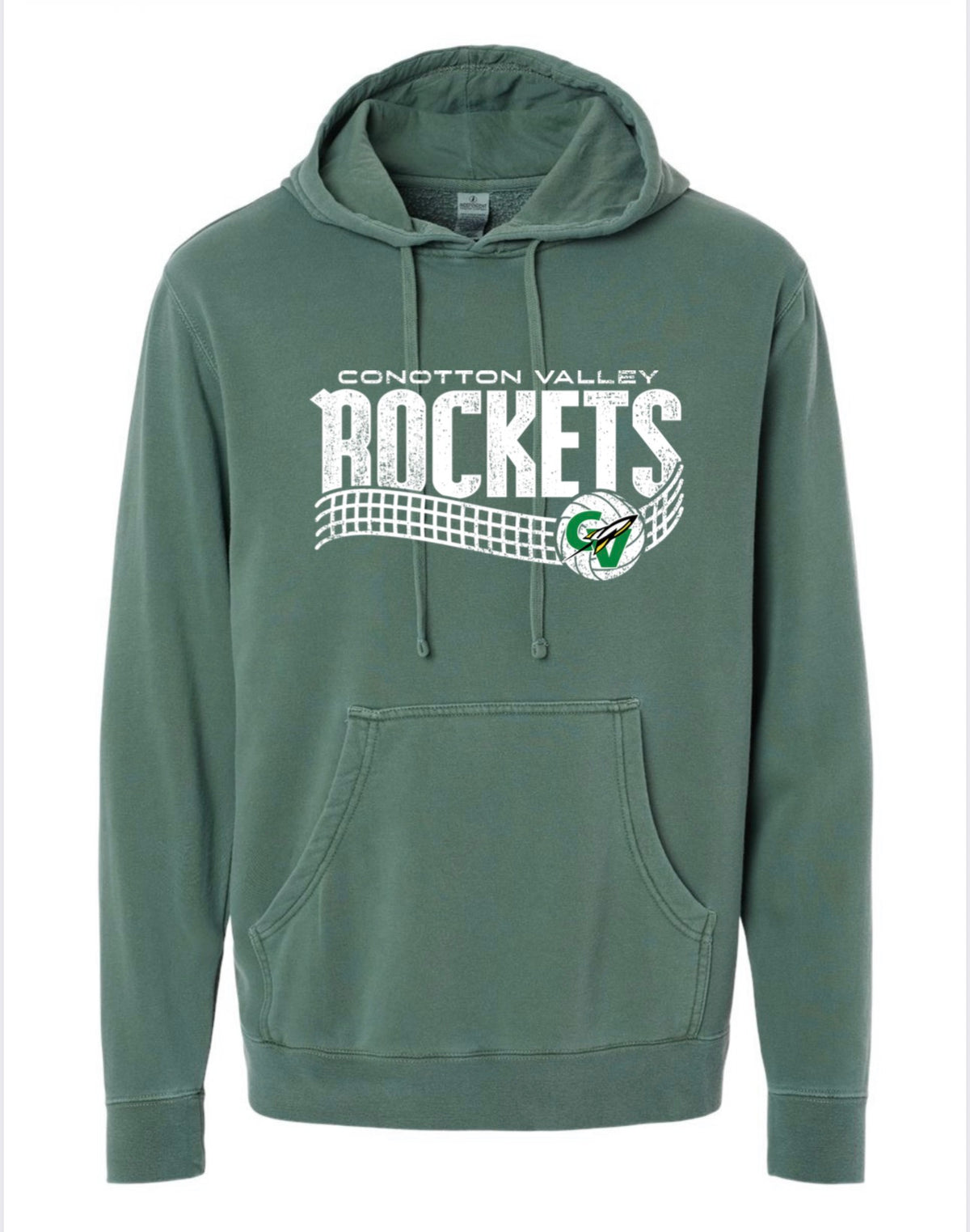 Unisex Midweight Pigment-Dyed Hooded Sweatshirt