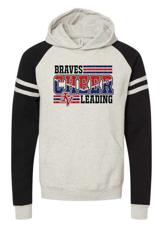 JERZEES Nublend® Varsity Colorblocked Raglan Hooded Sweatshirt