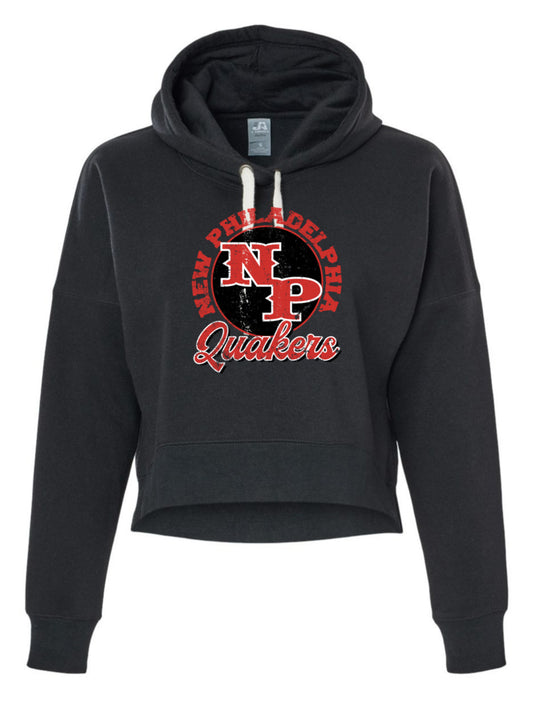 J. America Women's Crop Hooded Sweatshirt