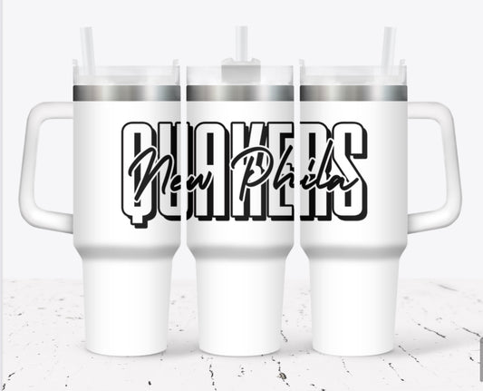 40 oz Tumbler with Handle and Carrier Bag