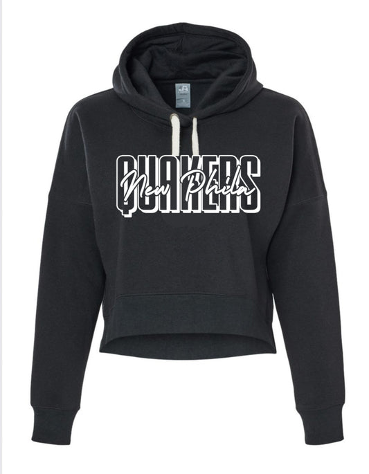 J. America Women's Crop Hooded Sweatshirt