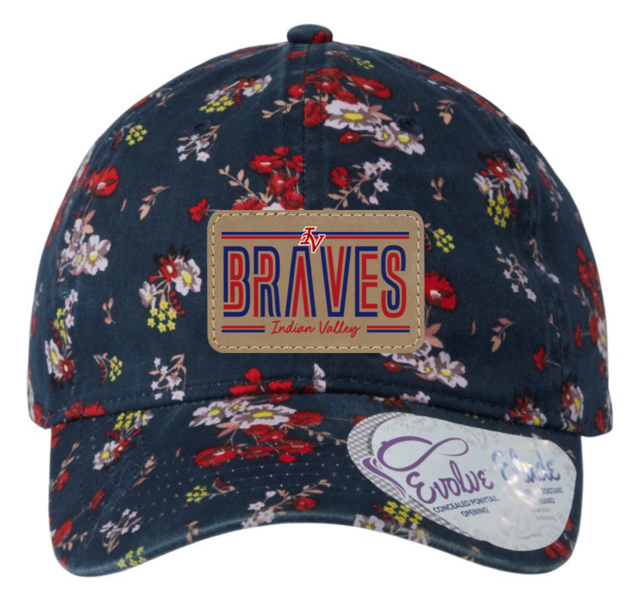 Women's Garment-Washed Fashion Print Ponytail Cap - Infinity Her HATTIE
