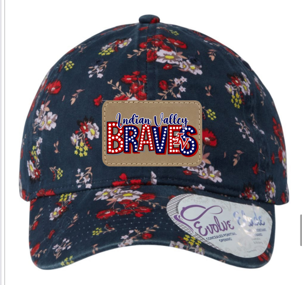 Women's Garment-Washed Fashion Print Ponytail Cap - Infinity Her HATTIE