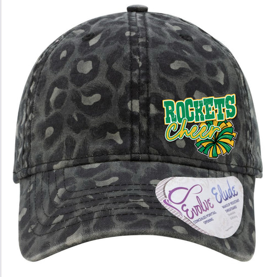 Women's Garment-Washed Fashion Print Ponytail Cap - HATTIE