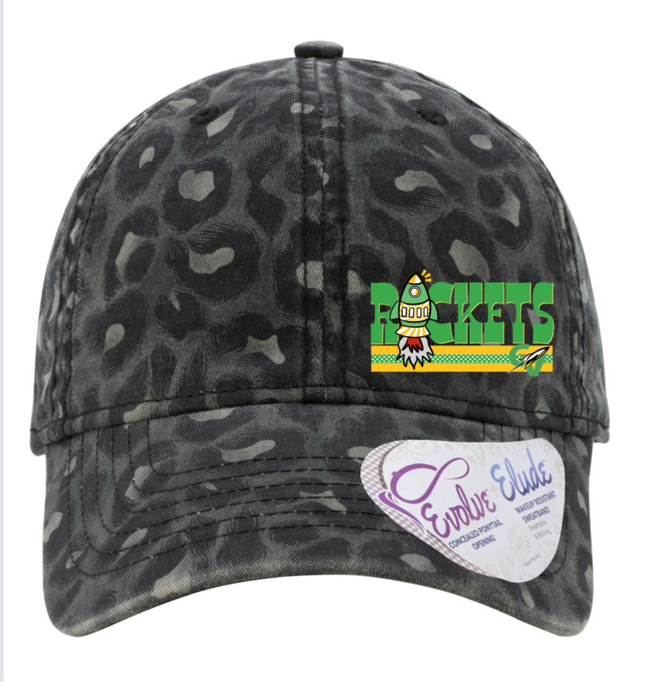 Women's Garment-Washed Fashion Print Ponytail Cap - HATTIE