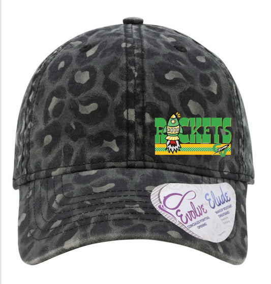 Women's Garment-Washed Fashion Print Ponytail Cap - HATTIE