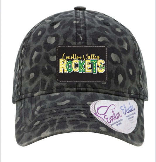 Women's Garment-Washed Fashion Print Ponytail Cap - HATTIE